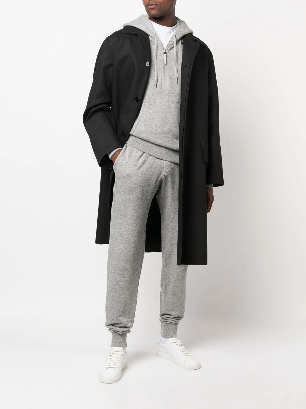 tapered drawstring track pants - 2