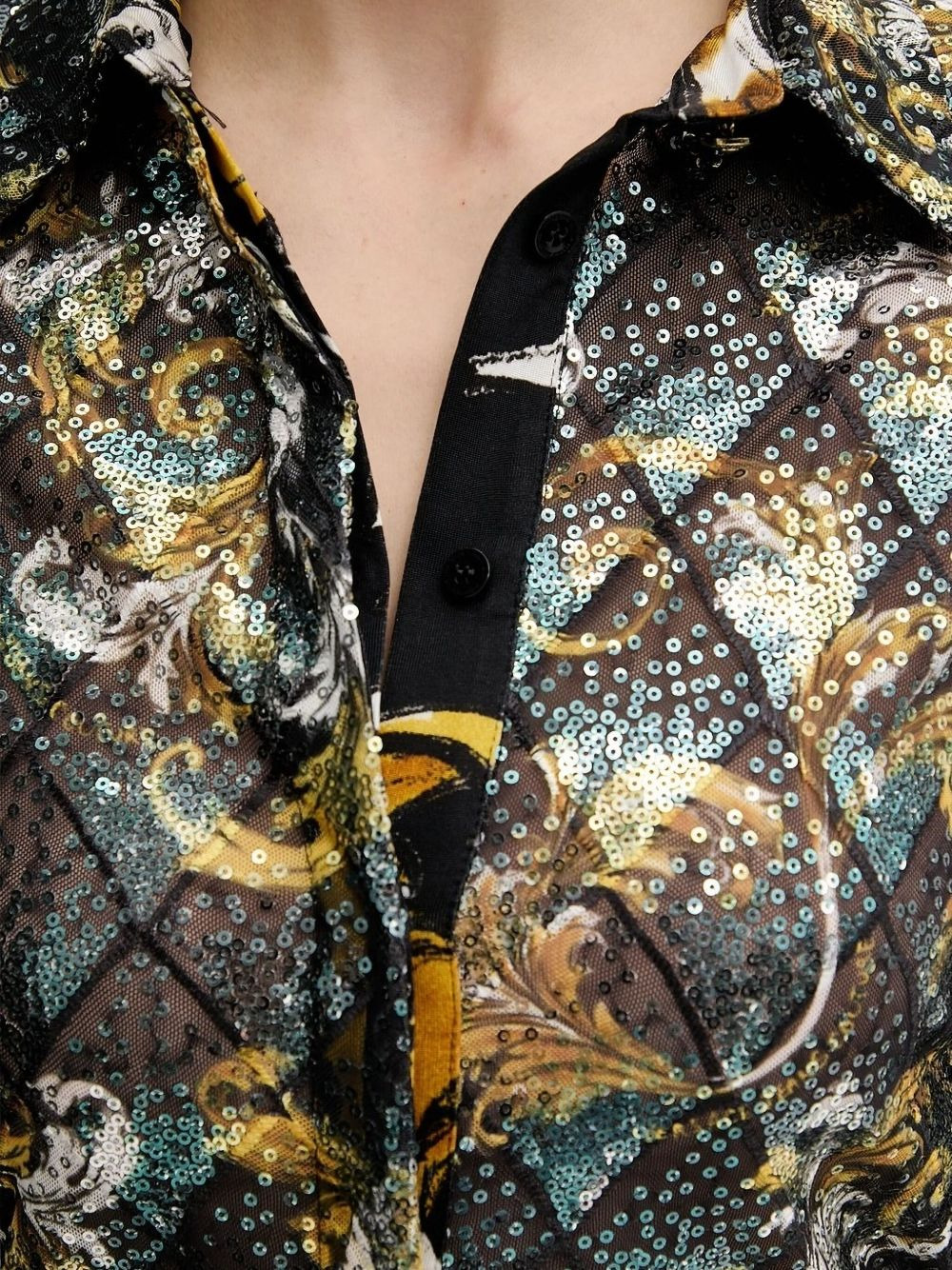 sequin-embellished blouse - 4