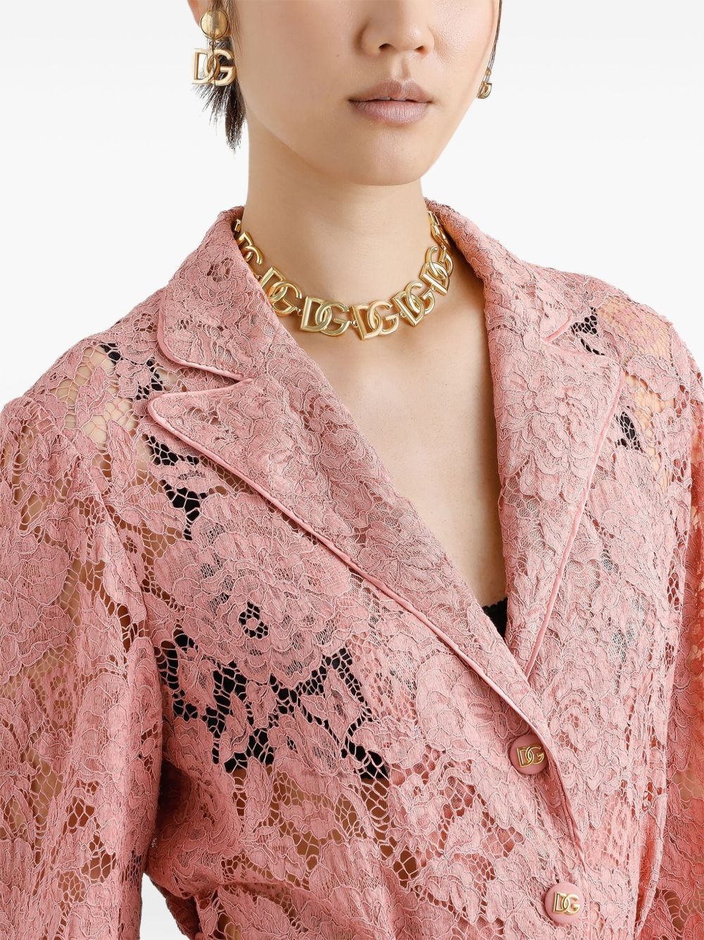 floral-lace shirt - 5