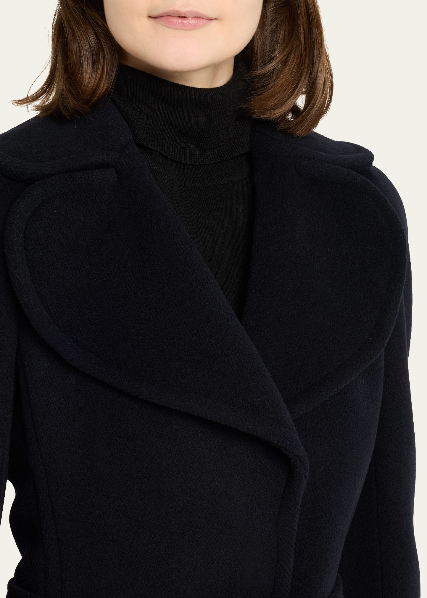 Cinched Wool Coat - 5