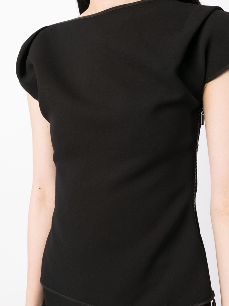 asymmetric cap-sleeved T-Shirt 5
