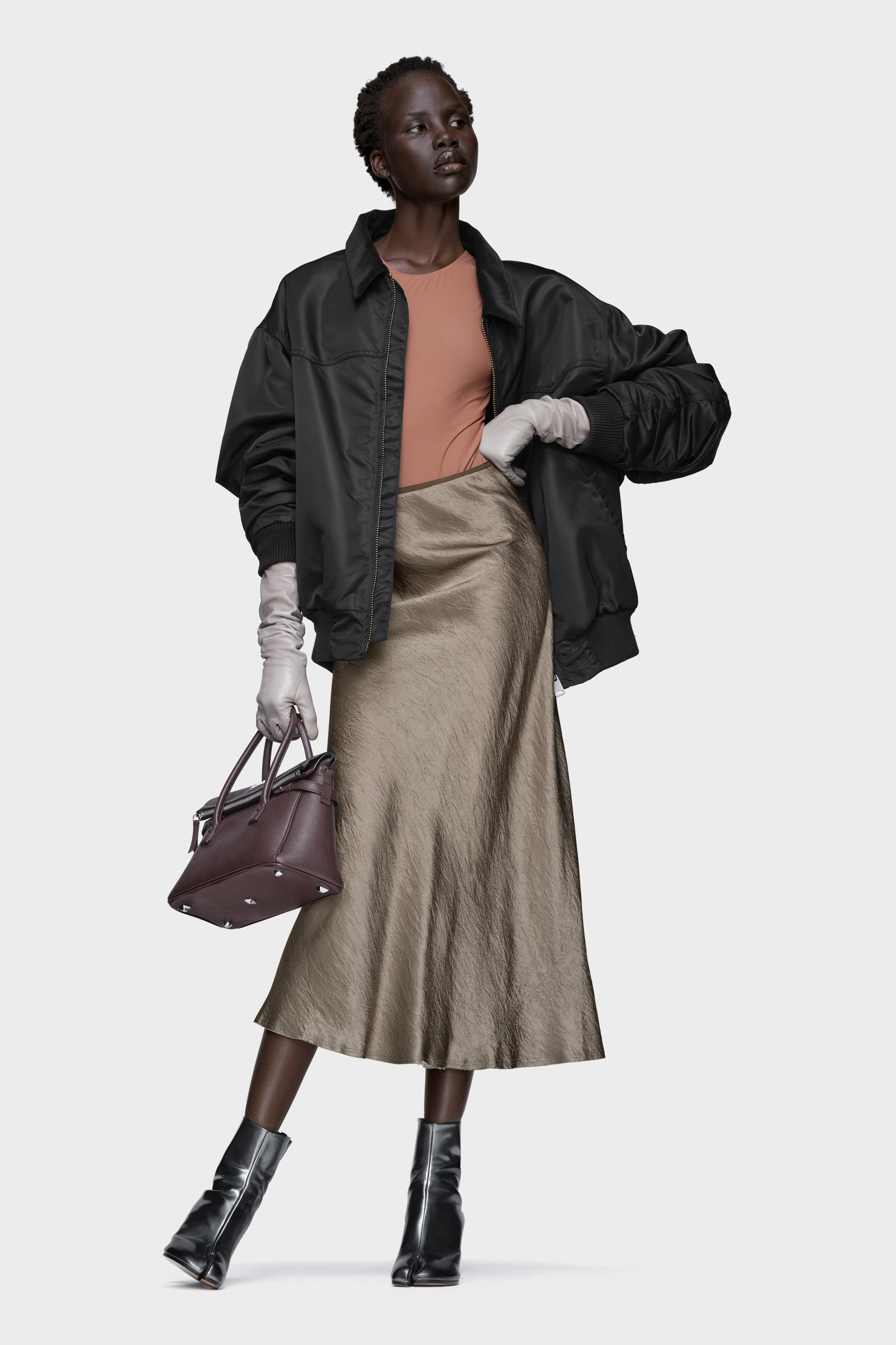 Satin midi skirt - 6