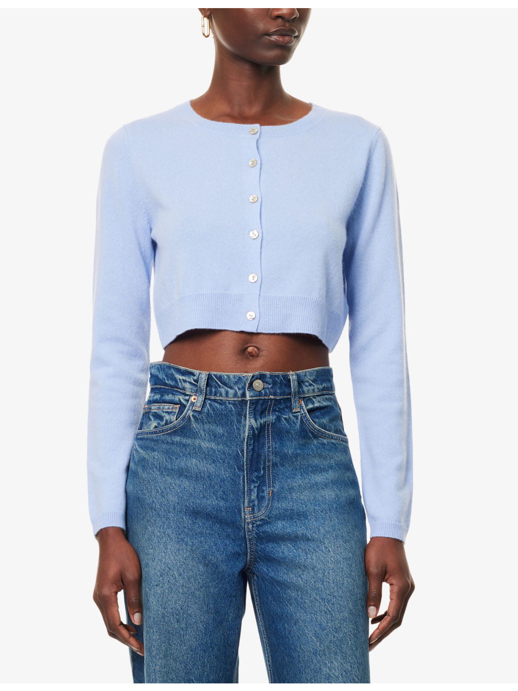 Janie Cropped Cashmere Cardigan - 3