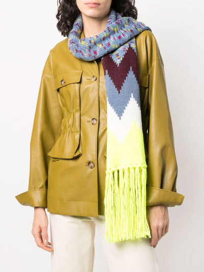 Missoni zigzag knitted scarf outlook