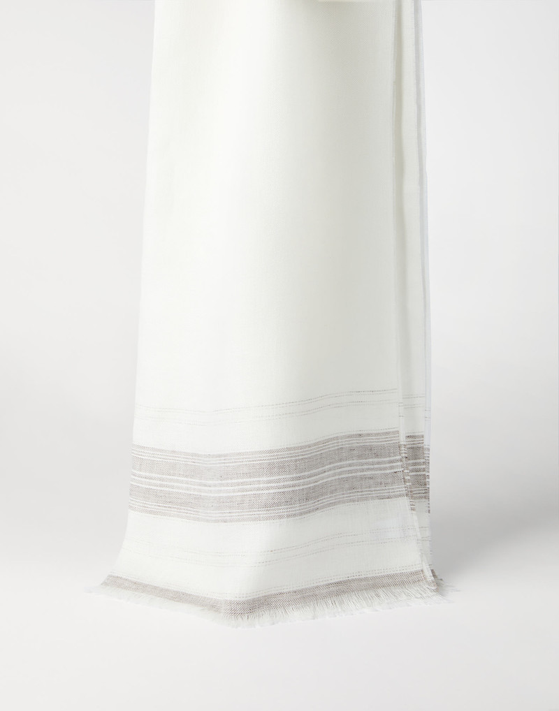 Embroidered linen scarf 1