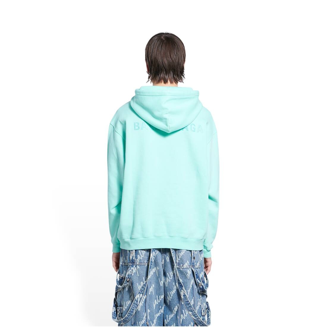 Men's Logo Hoodie Medium Fit in Green - 4