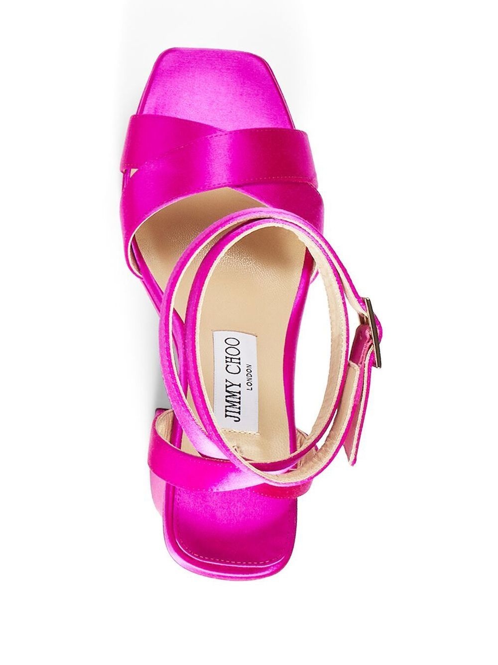 Jimmy Choo Gaia 140 Satin Platform Sandals - 4