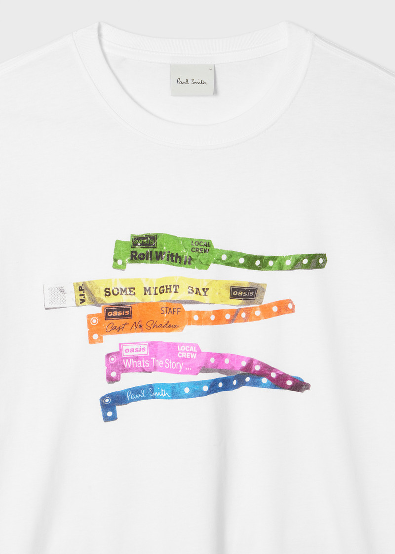 Paul Smith Paul Smith x Oasis - White Wristbands Print T-Shirt outlook