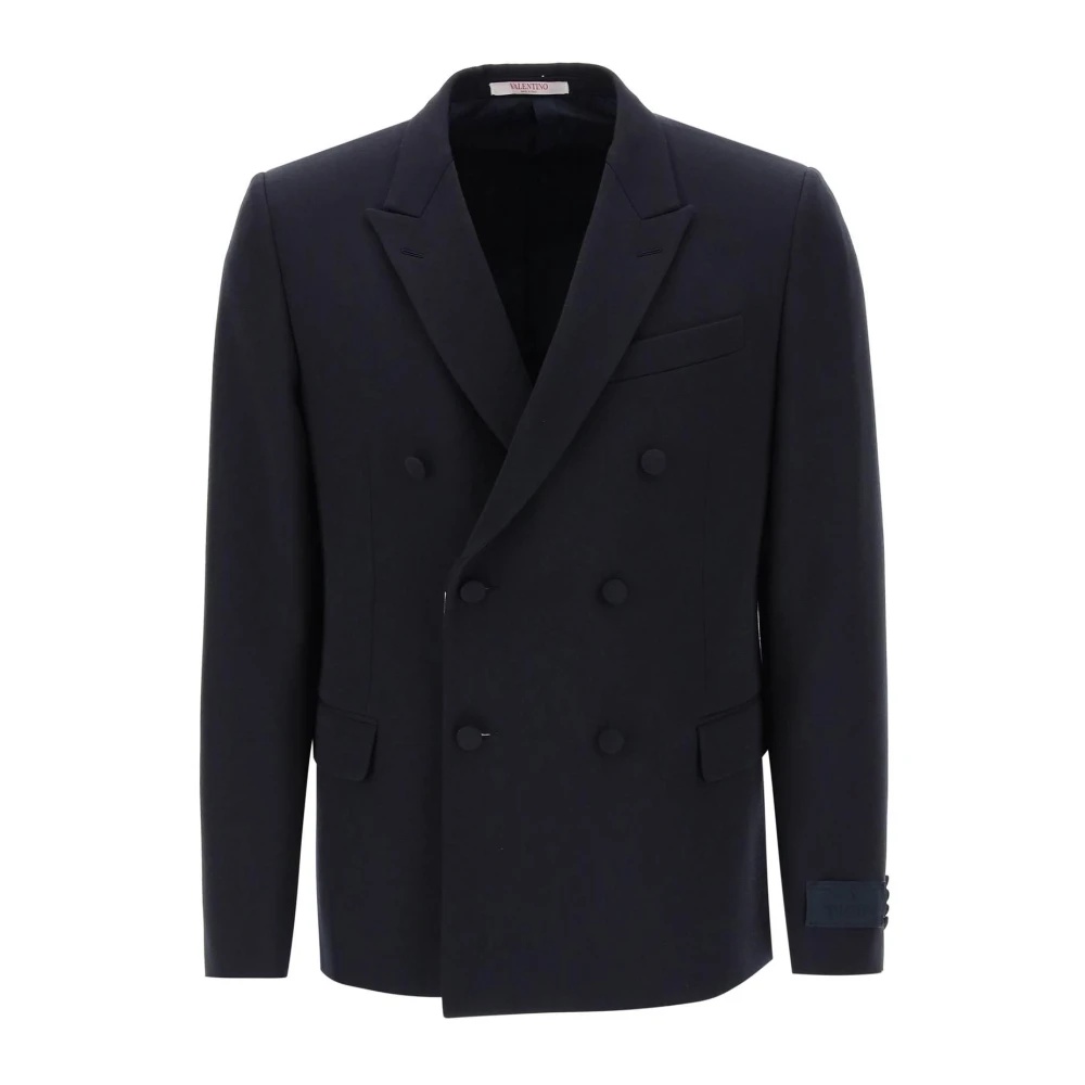 ジャケット Valentino Garavani Double-Breasted Jacket In Grain De P Double-breasted Grain De Poudre Wool Jacket for Man in