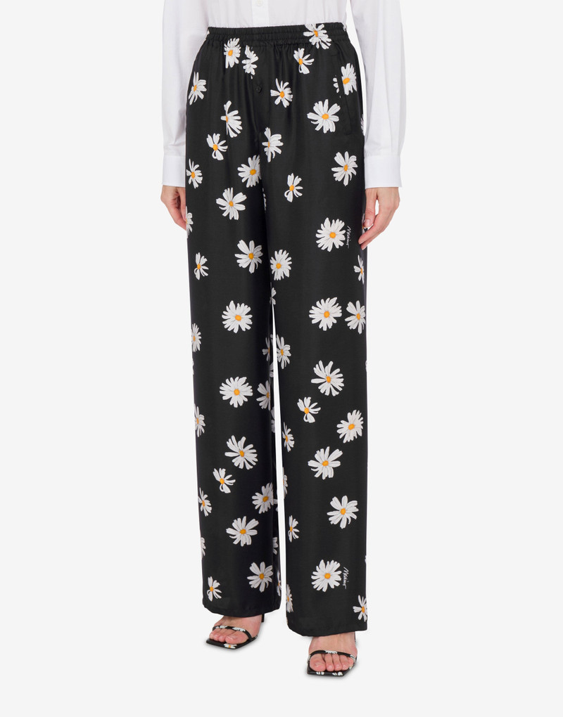 SILK TWILL TROUSERS ALLOVER DAISY 1
