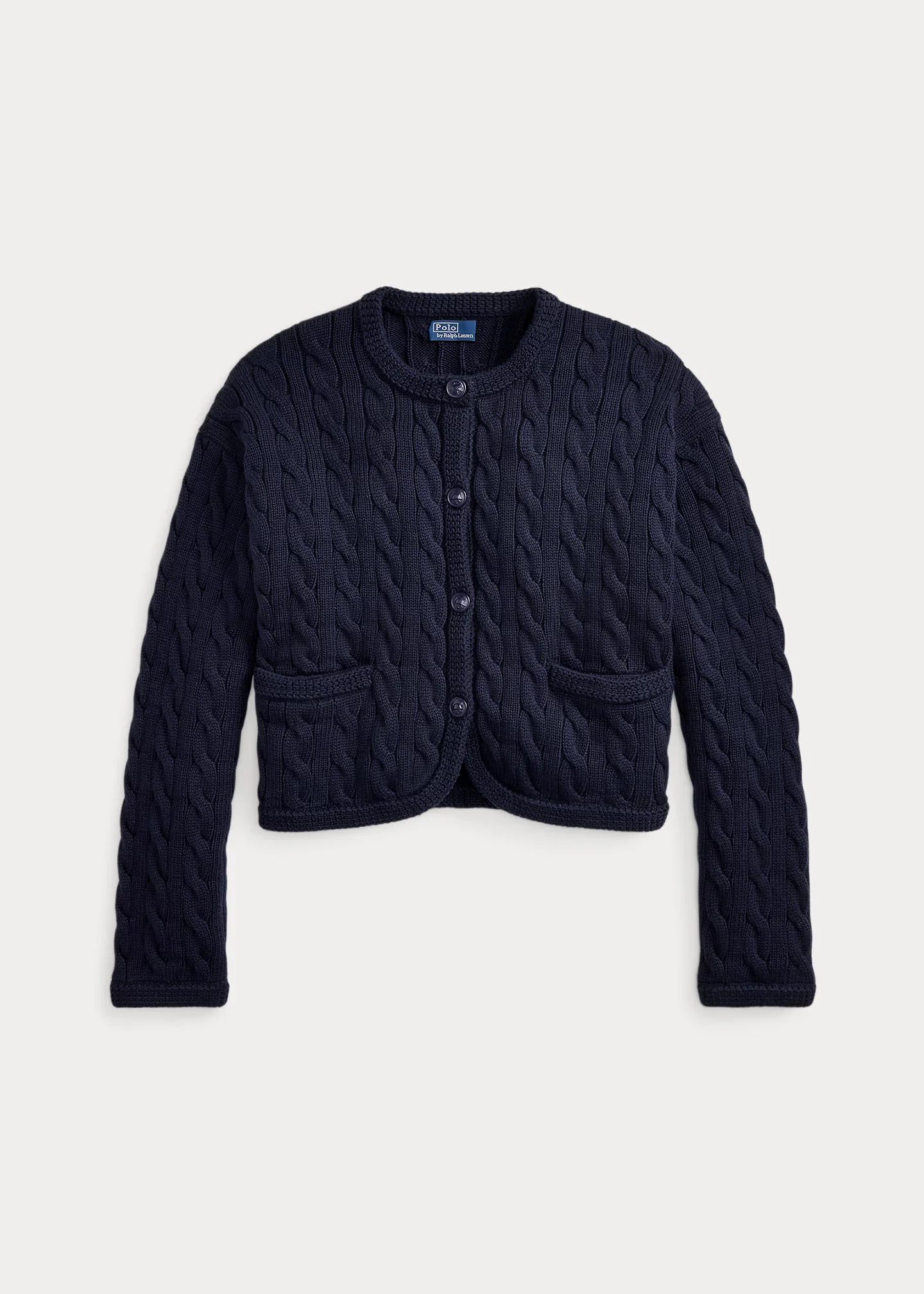 Cable-Knit Cotton-Blend Cardigan - 1