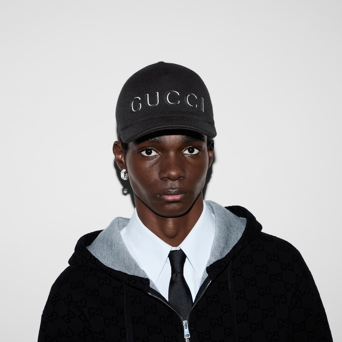 Embroidered wool baseball hat - 3
