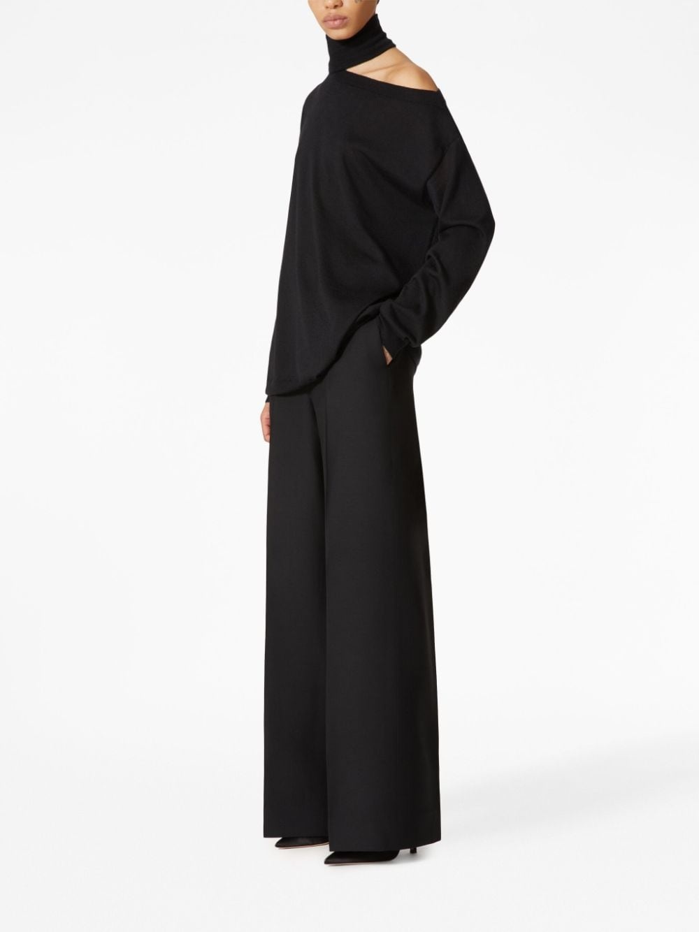 cut-out roll-neck jumper - 2