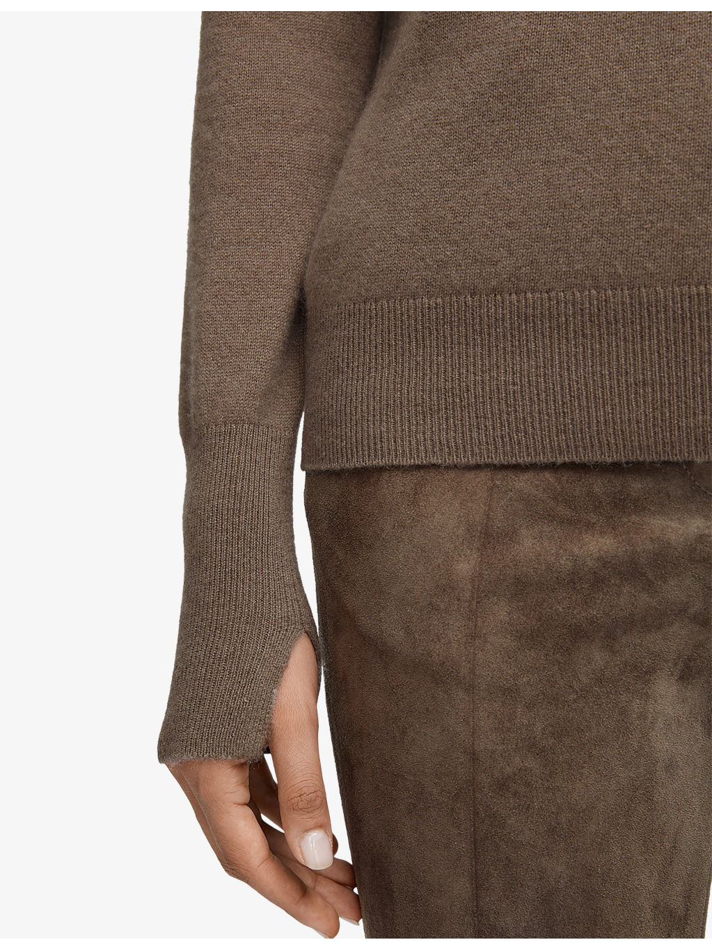 Light Pure Cashmere V-Neck Jumper - 5
