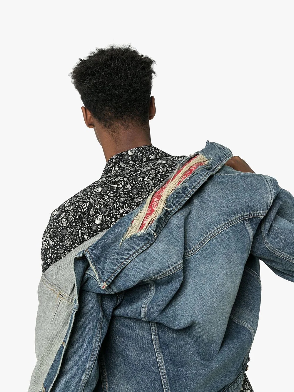 distressed denim jacket - 5