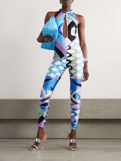 PUCCI Cutout printed jersey jumpsuit outlook