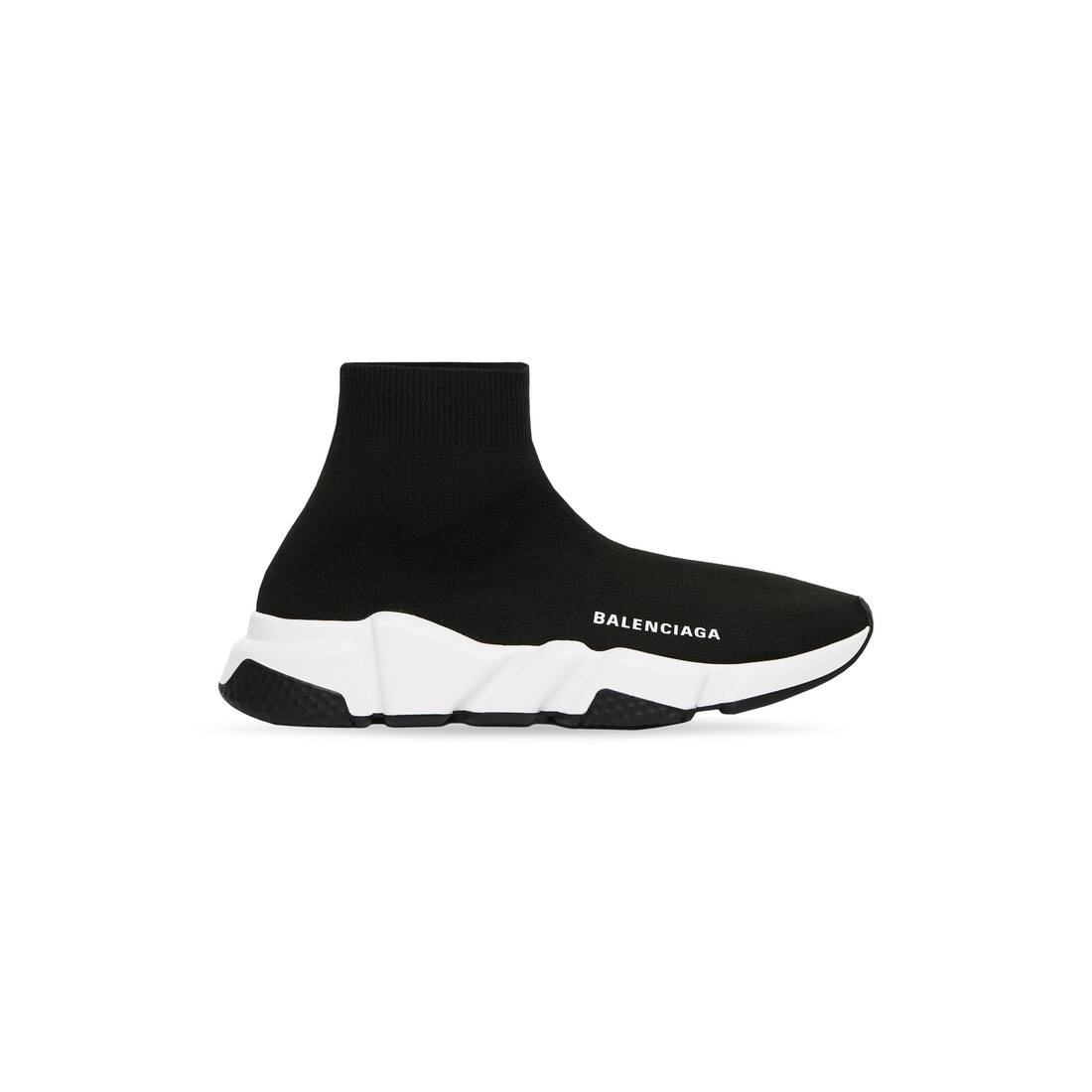 Men's Speed Recycled Knit Sneaker in Black/white - 1