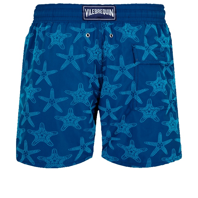 Men Swim Trunks Starfish Dance Flocked - 2