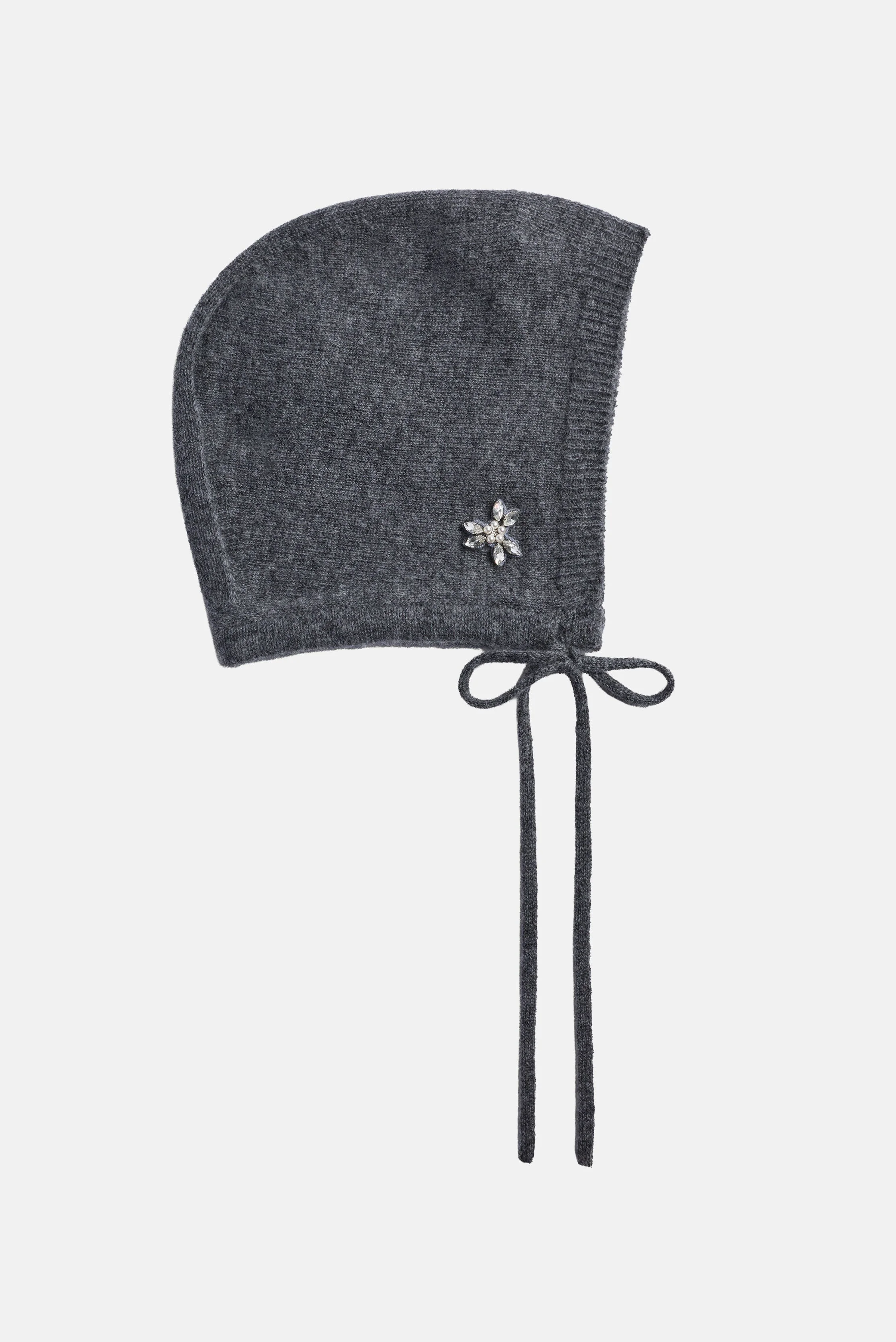 Embroidered cashmere bonnet - 1