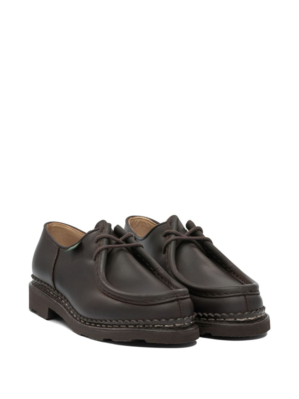 leather lace-up loafers - 2