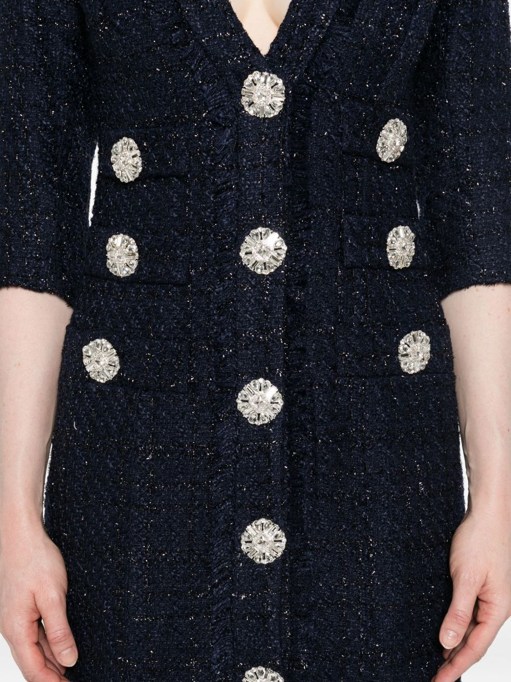 embellished buttoned dress - 5