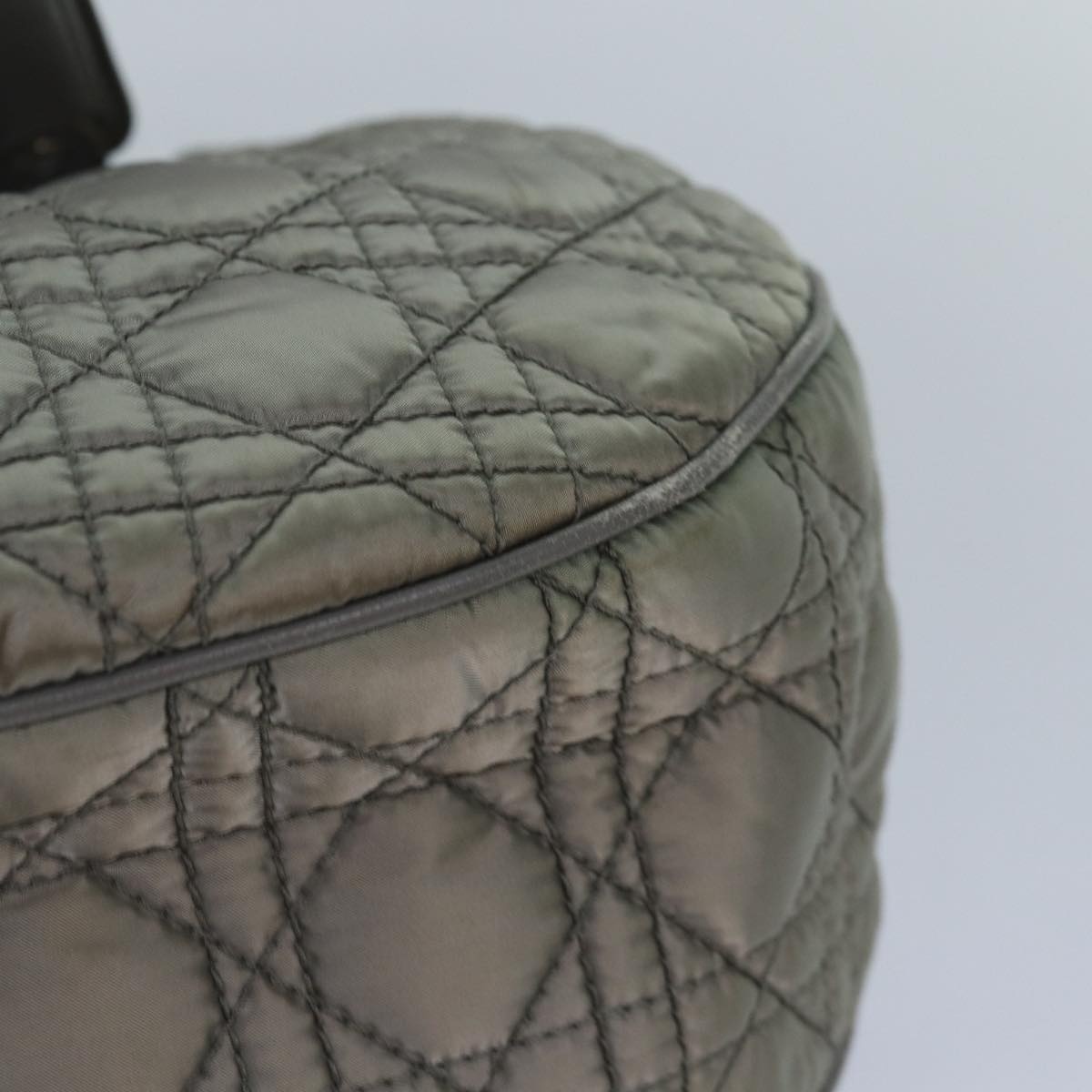 DIOR Canage Hand Bag Nylon Gray Silver - 16
