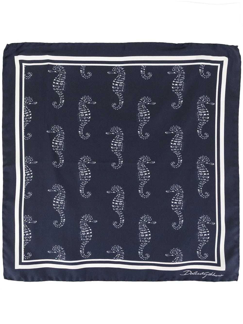 seahorse print pocket handkerchief - 2