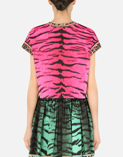 Dolce & Gabbana Interlock T-shirt with tiger print outlook