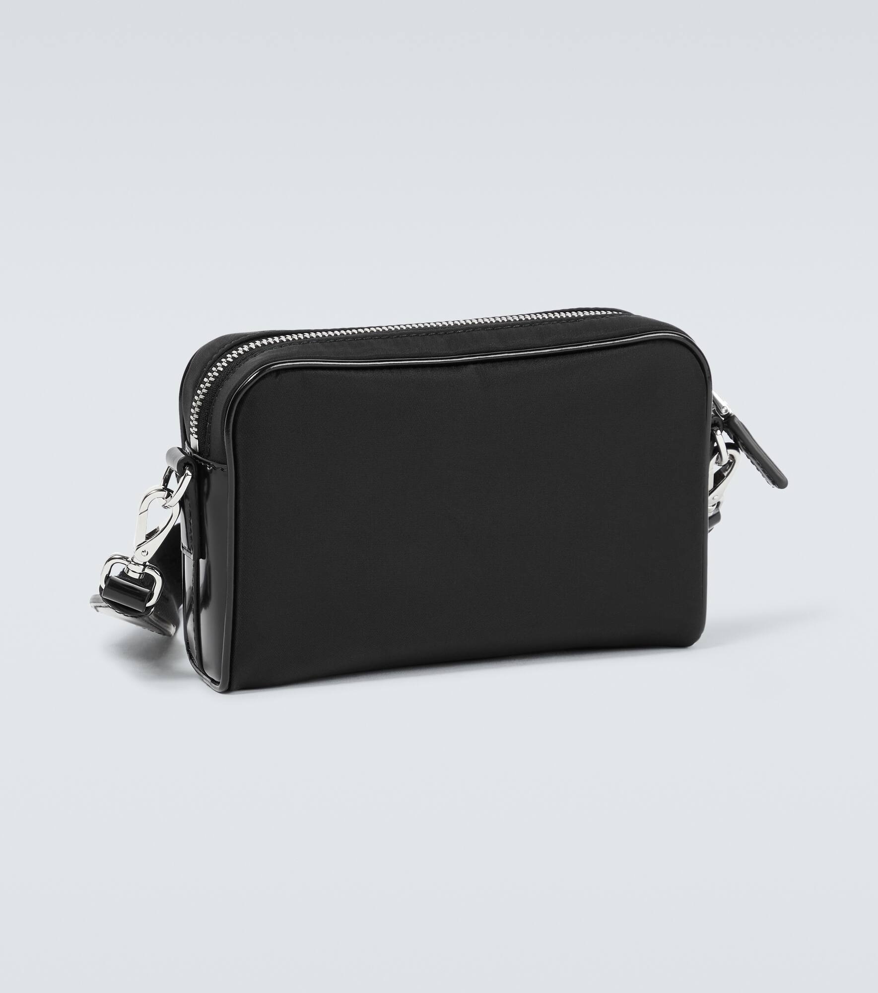 Leather-trimmed crossbody bag - 5