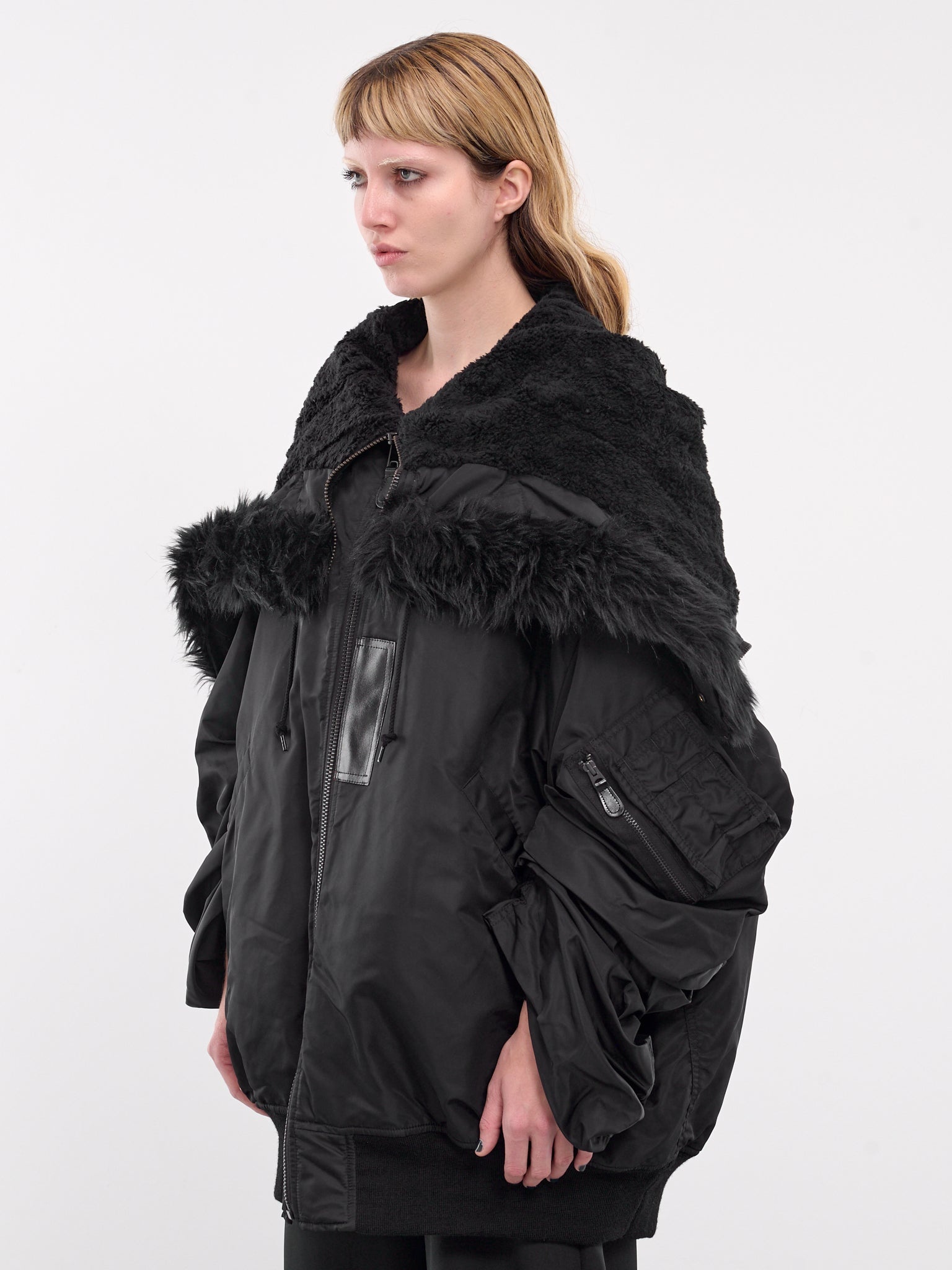 Fold Down Collar Puffer Jacket - 2