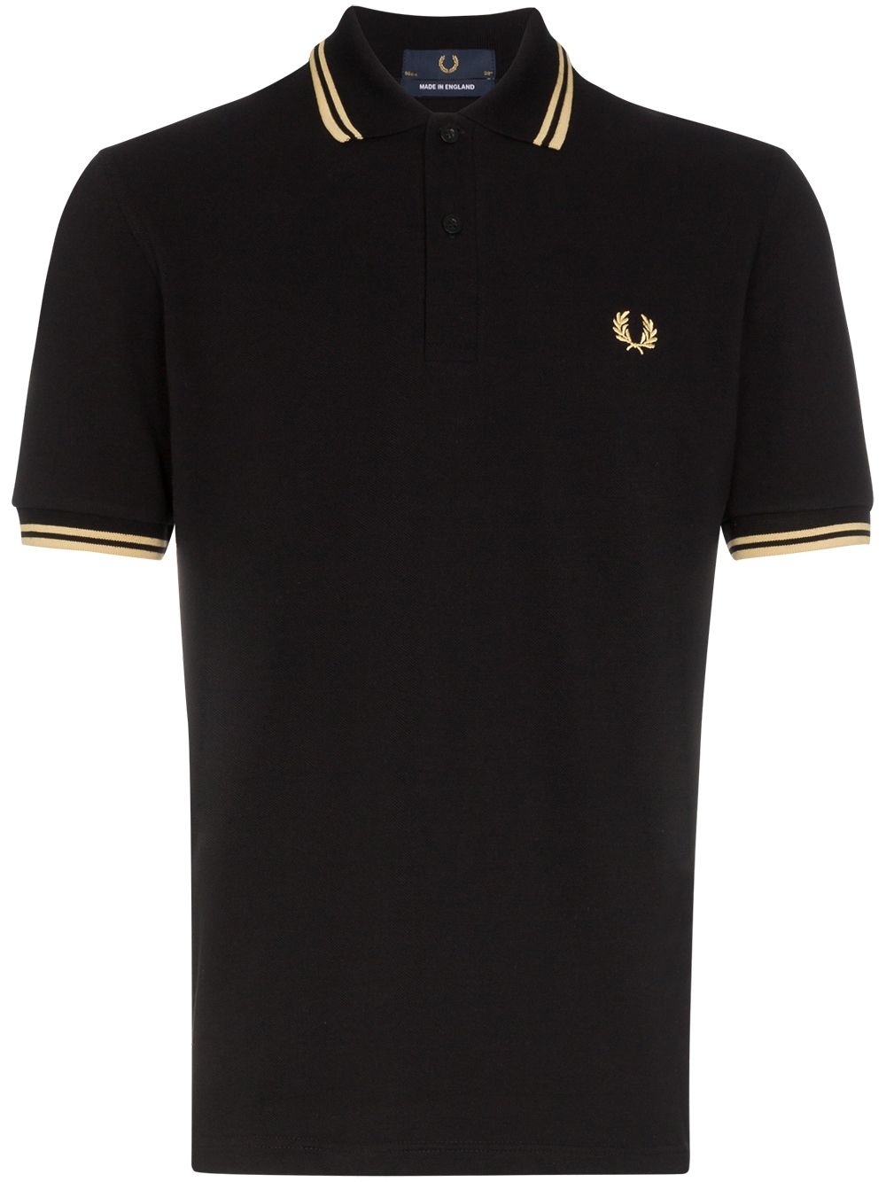 stripe-trimmed polo shirt - 1