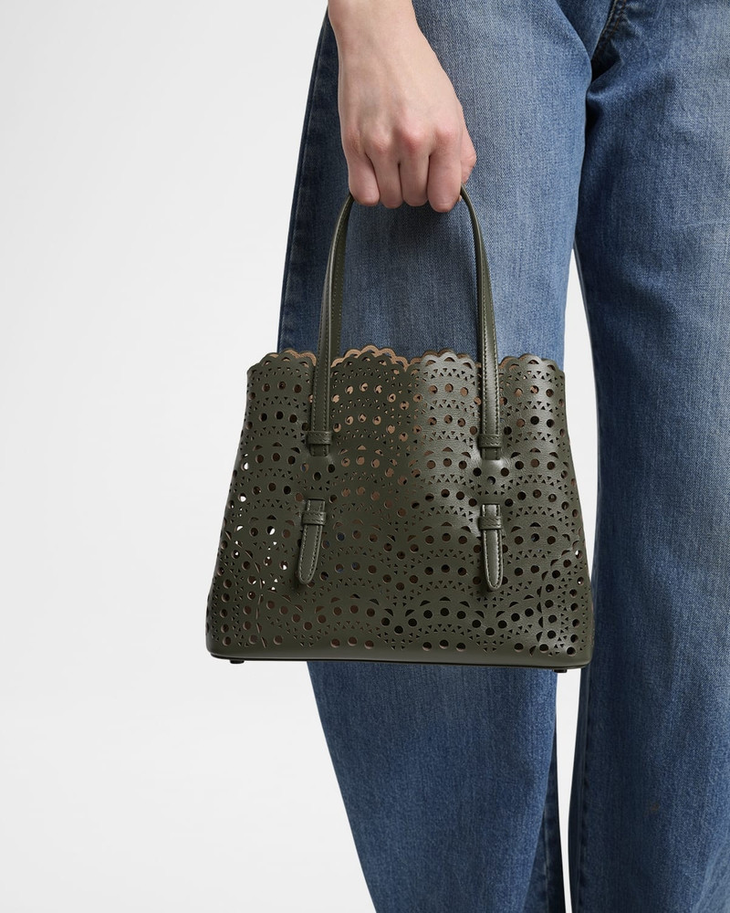 Alaïa Mina 25 Tote Bag in Vienne Wave Perforated Leather outlook