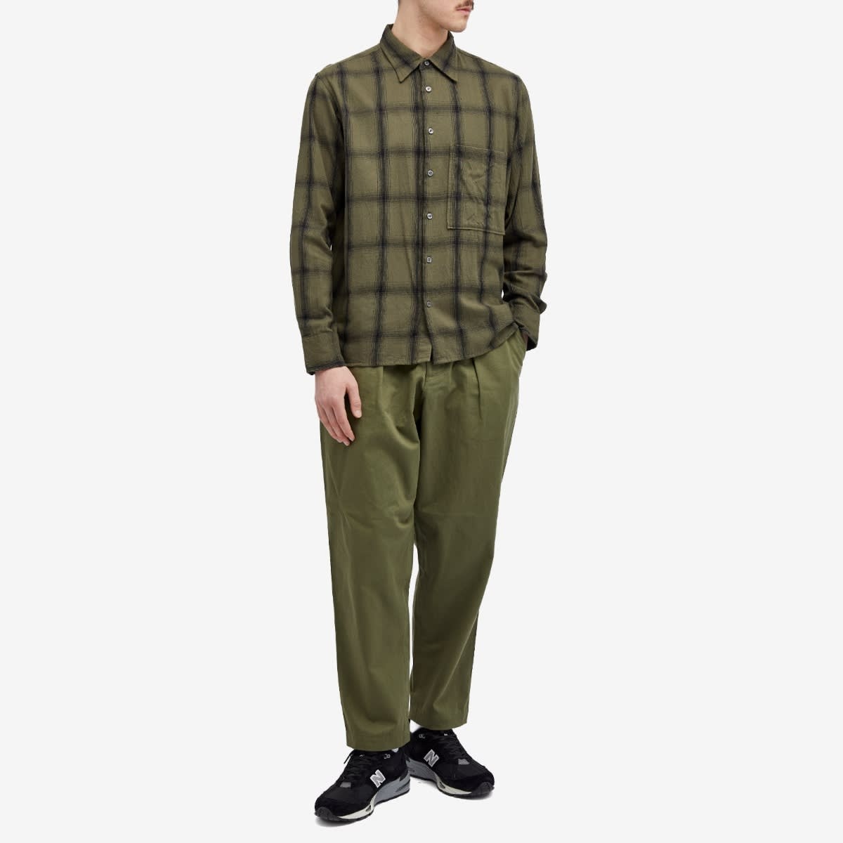 Universal Works Shadow Check Square Pocket Shirt - 4