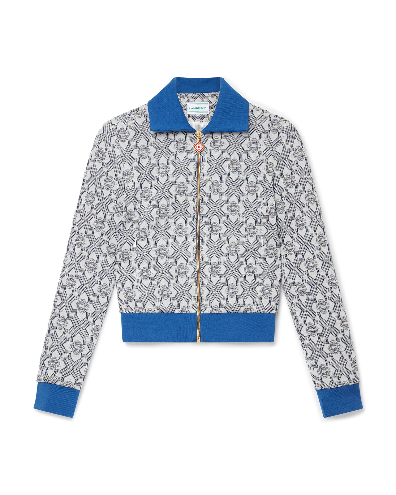 Zip Jacquard Knit Trackpant - 1