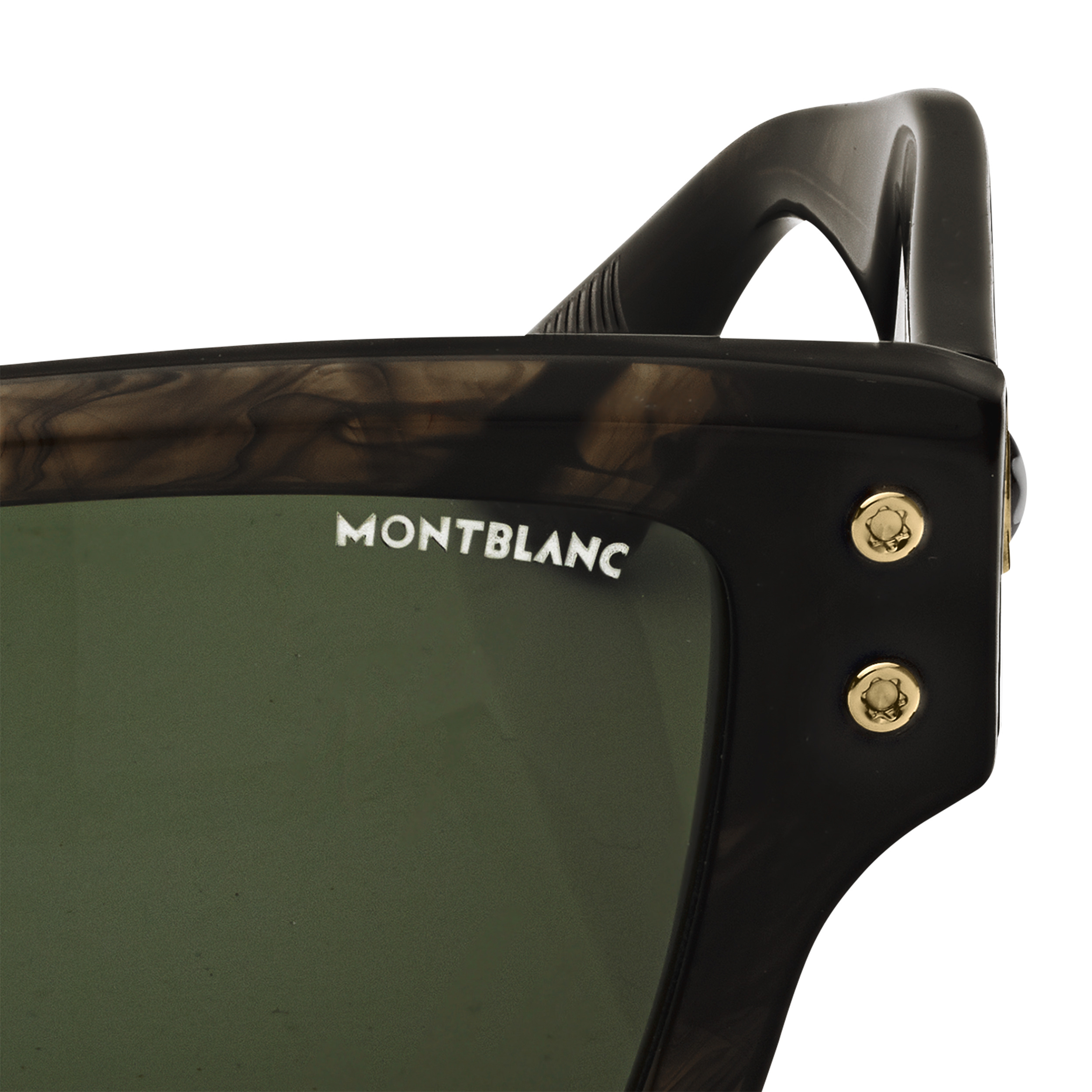 Rectangular Sunglasses with Melange Colored Acetate Frame - 3