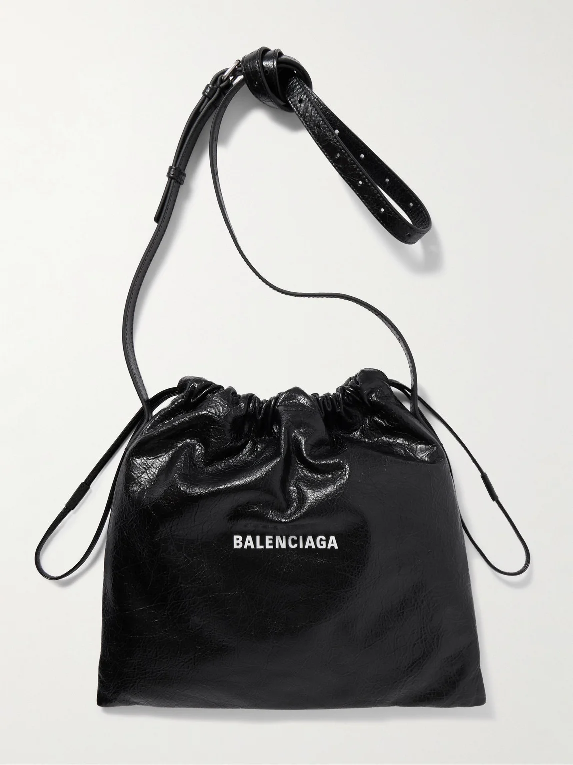 Shopper Cracked-Leather Pouch - 1