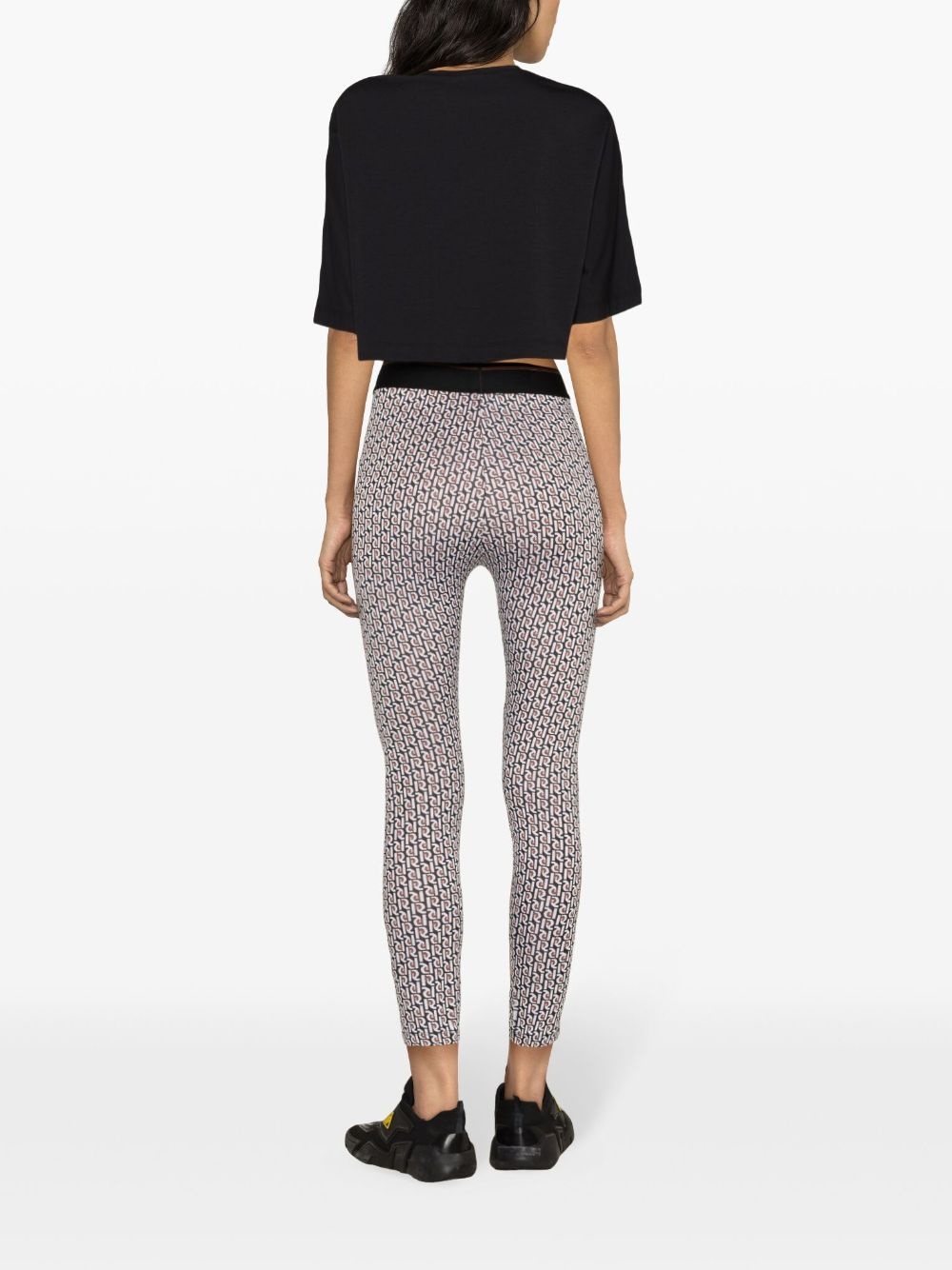 Bodyline monogram-jacquard leggings - 4