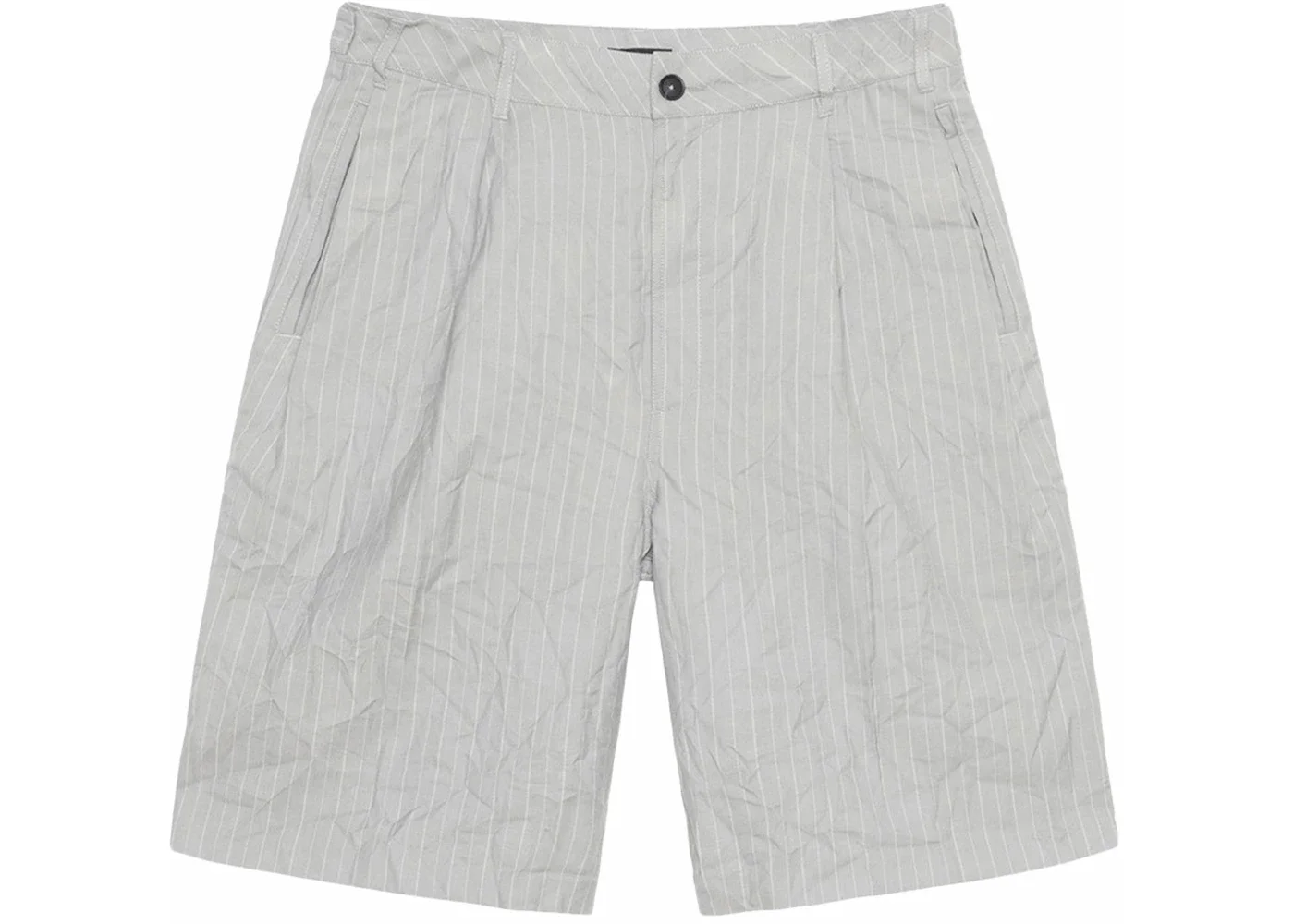Stussy Wrinkled Stripe Volume Pleated Short Grey - 1
