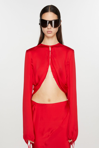 Acne Studios Fluid silk blouse - Bright Red outlook
