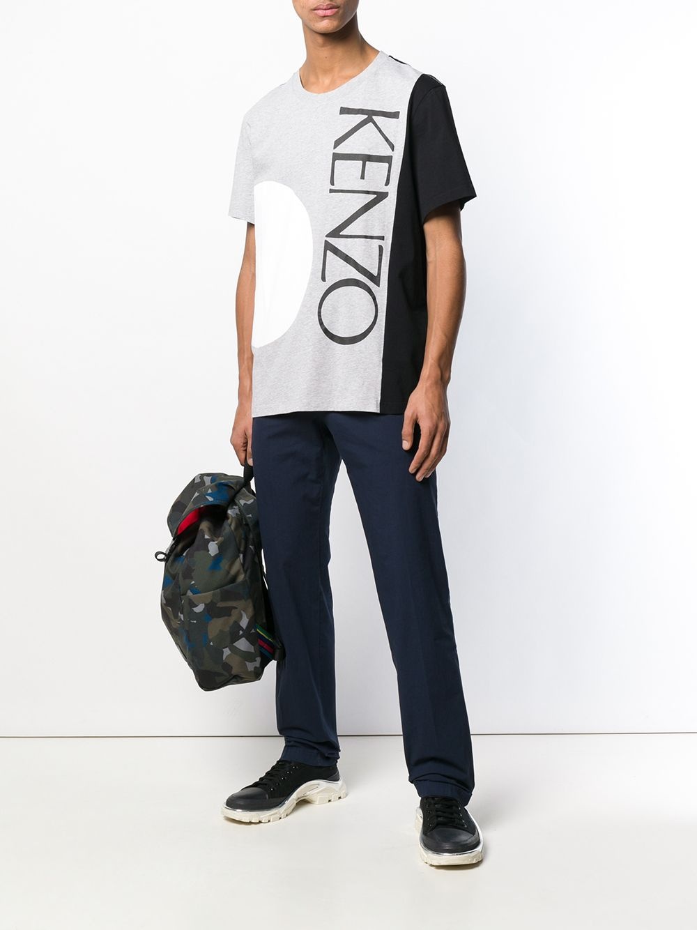 logo colour-block T-shirt - 2