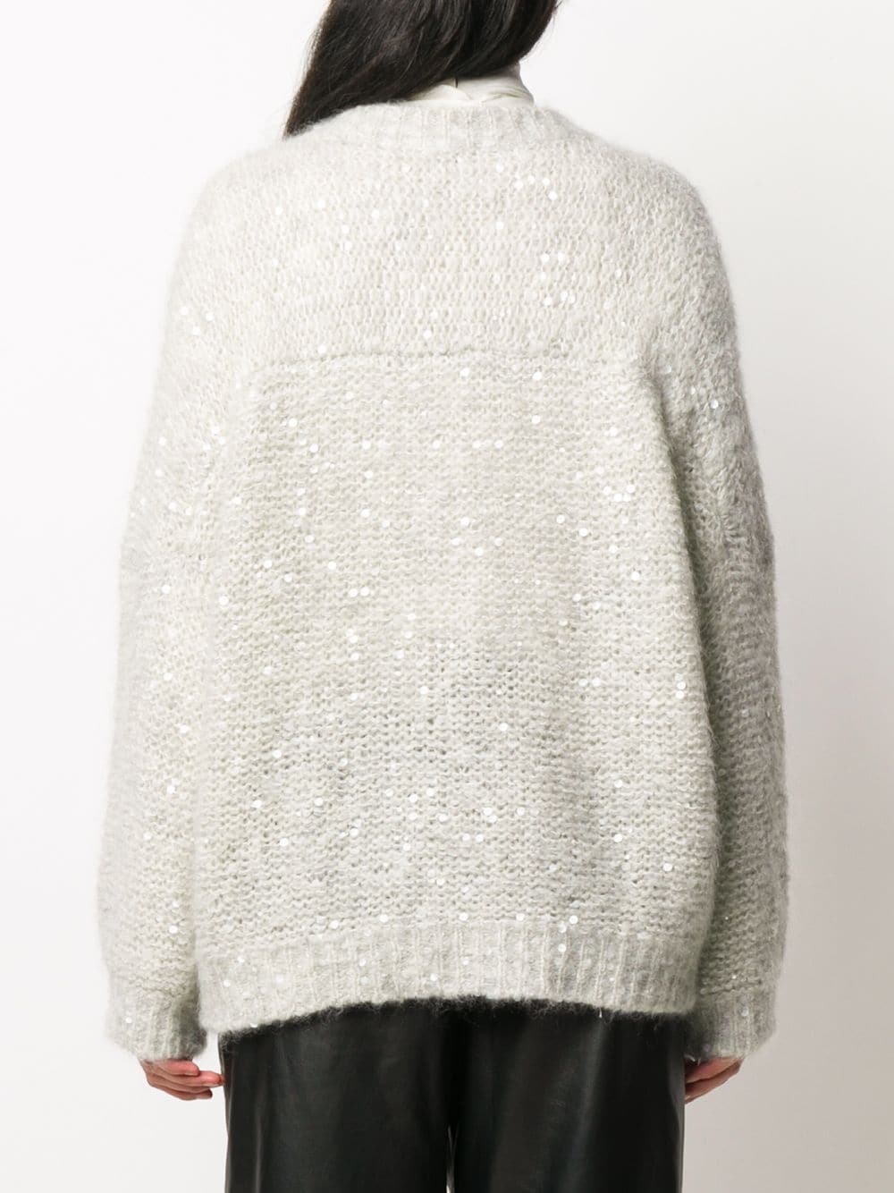 sequin-embellished jumper - 4