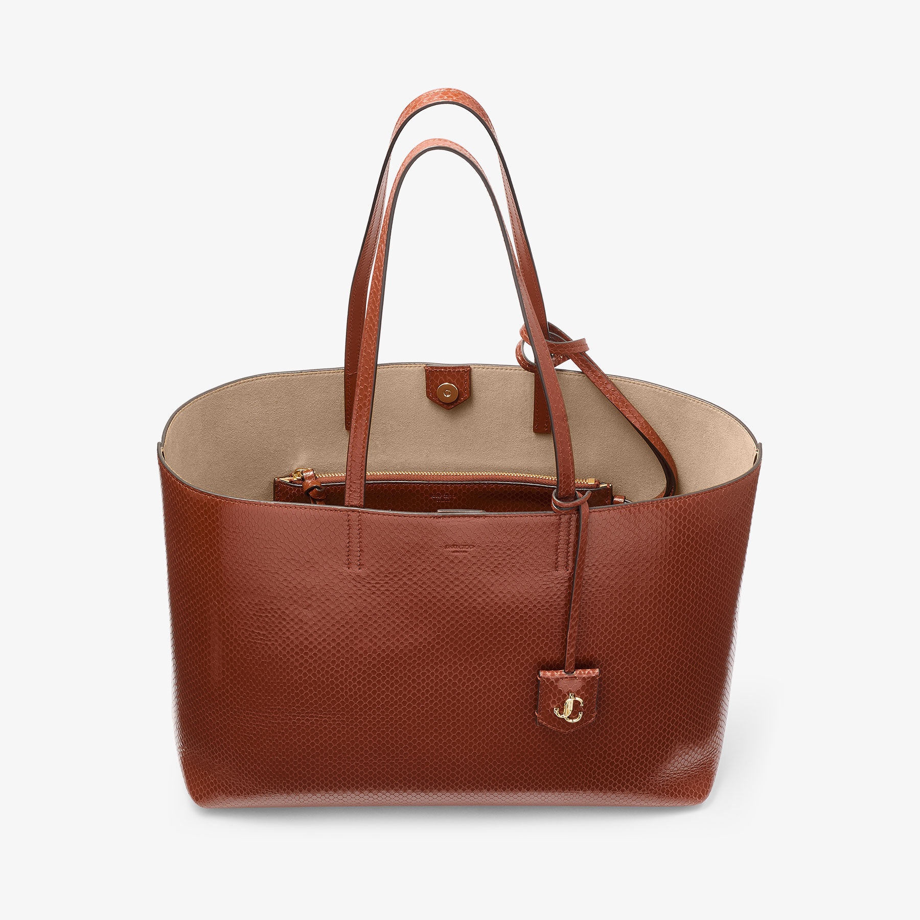 Nine2Five East-West
Cognac Elaphe Printed Leather Tote Handbag - 4