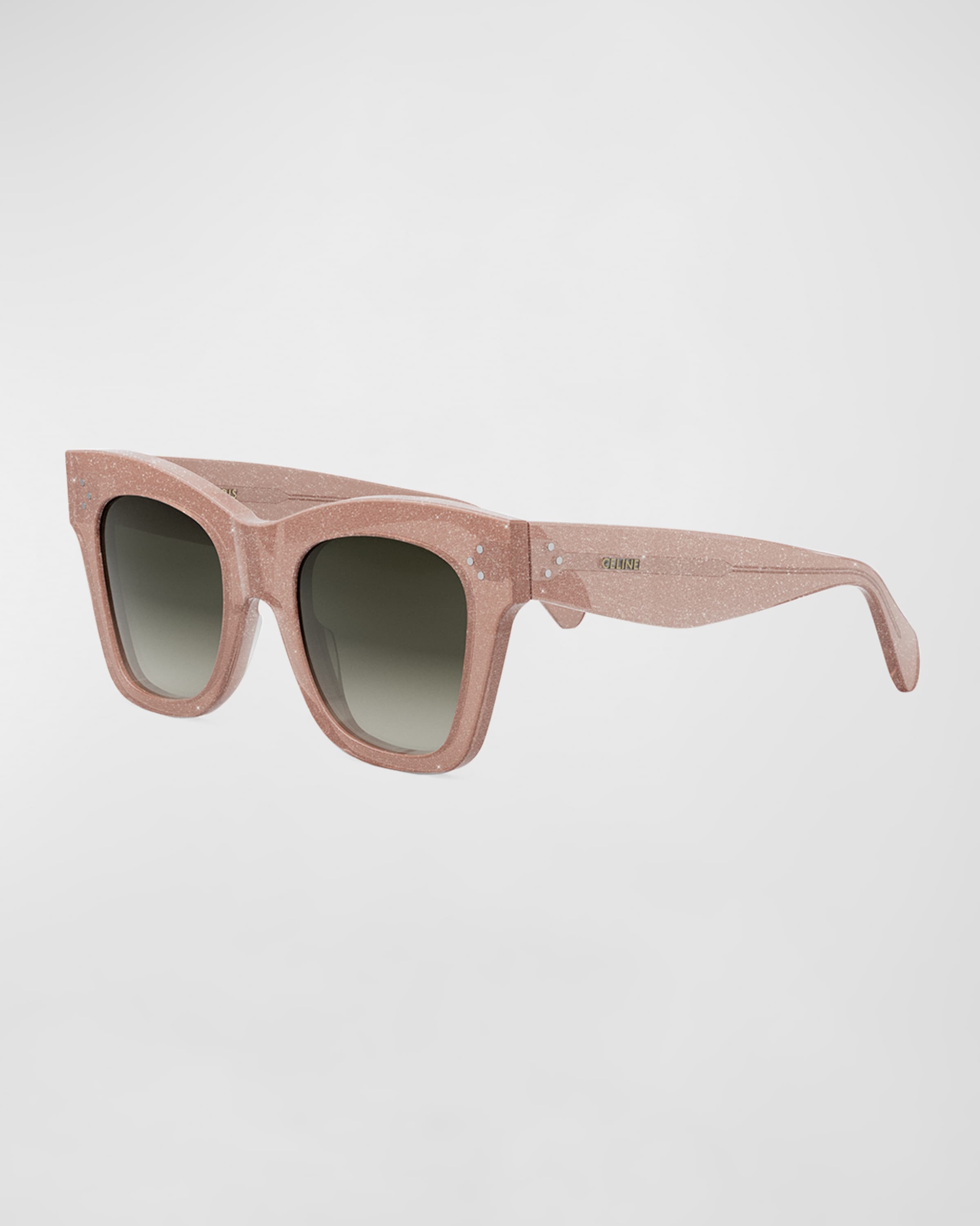 Glittery Bold Acetate Cat-Eye Sunglasses - 1