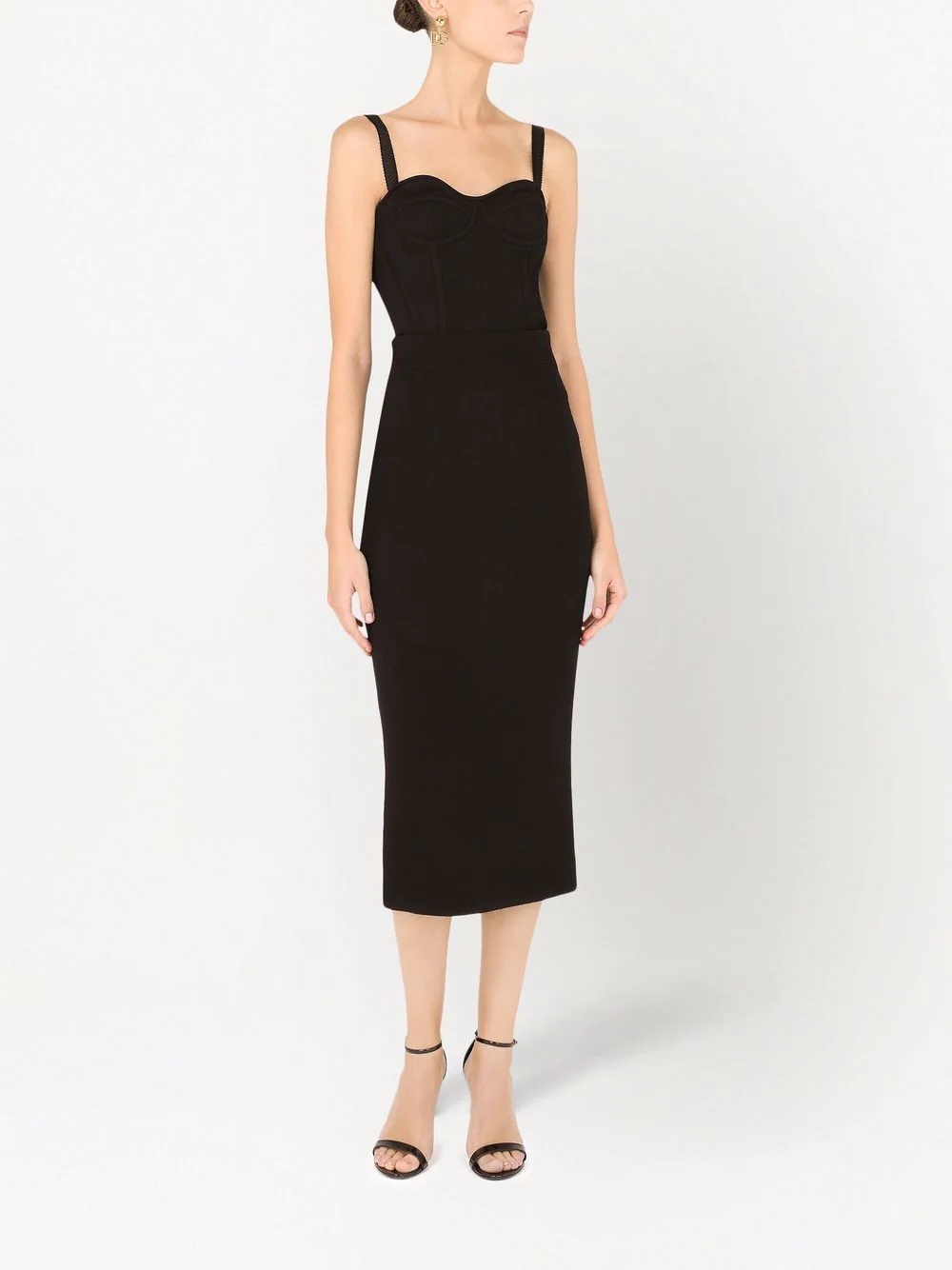 fitted virgin wool skirt - 2