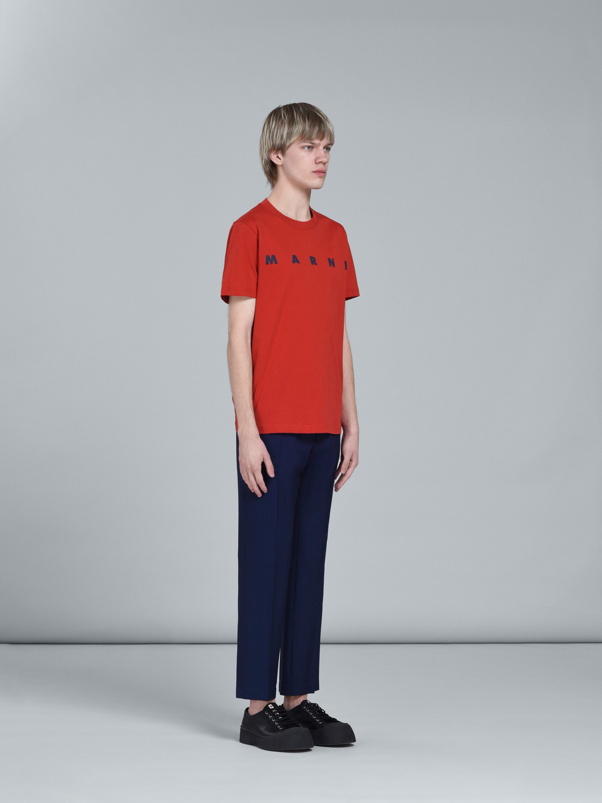 RED LOGO PRINT T-SHIRT - 5