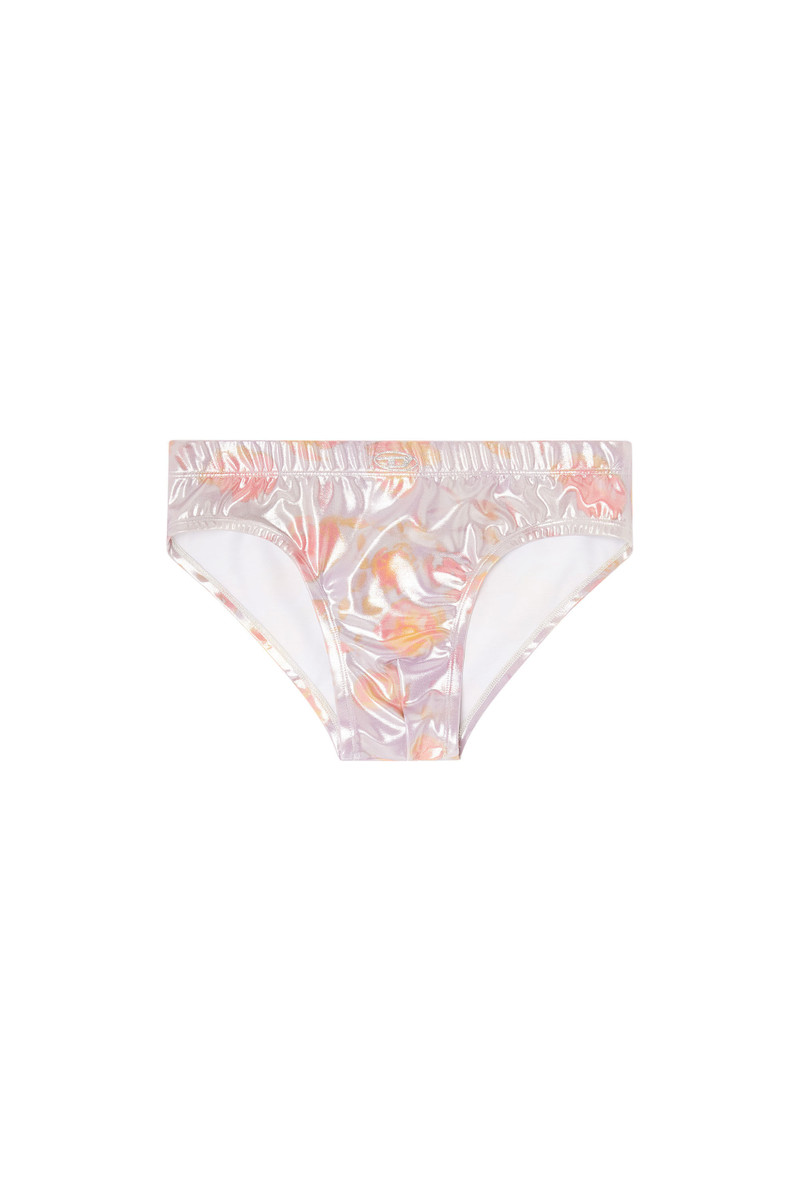 METALLIC SWIM BRIEFS WITH FLORAL PRINT 1