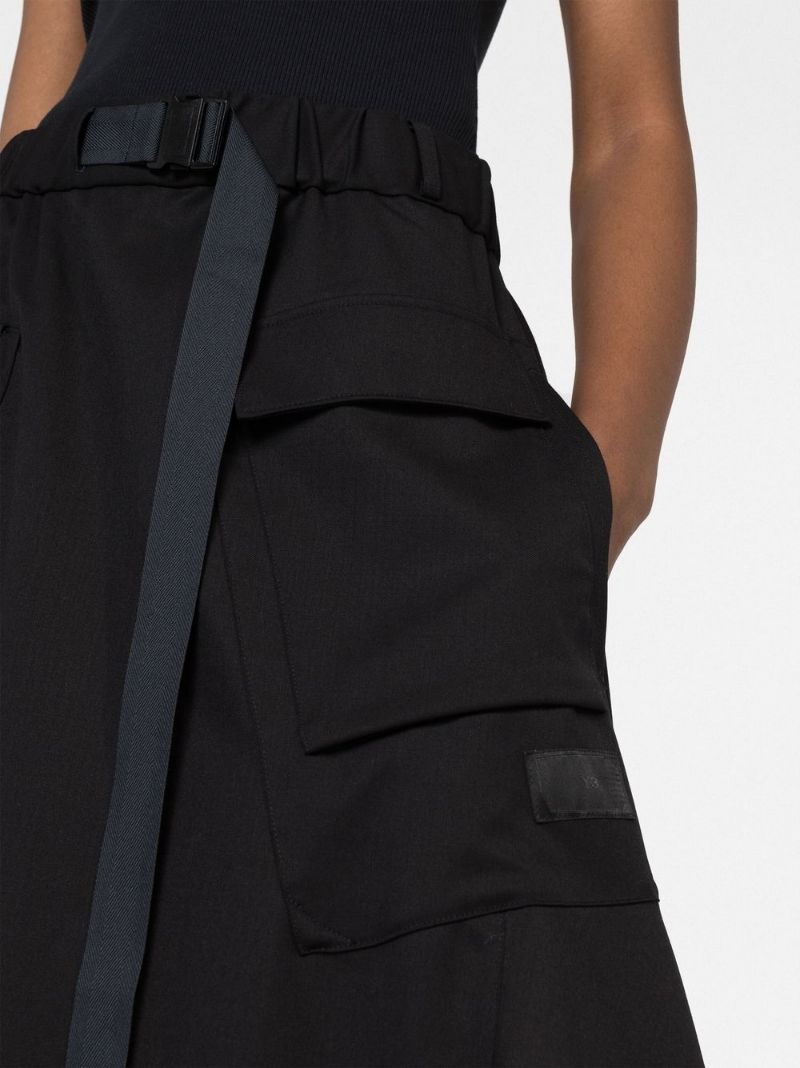 belted asymmetric midi skirt - 3