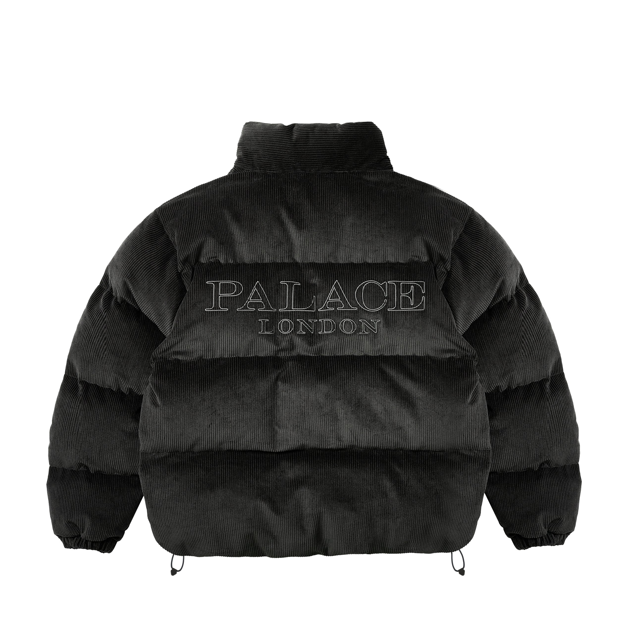 PALACE CORDUROY PUFFA JACKET BLACK | REVERSIBLE