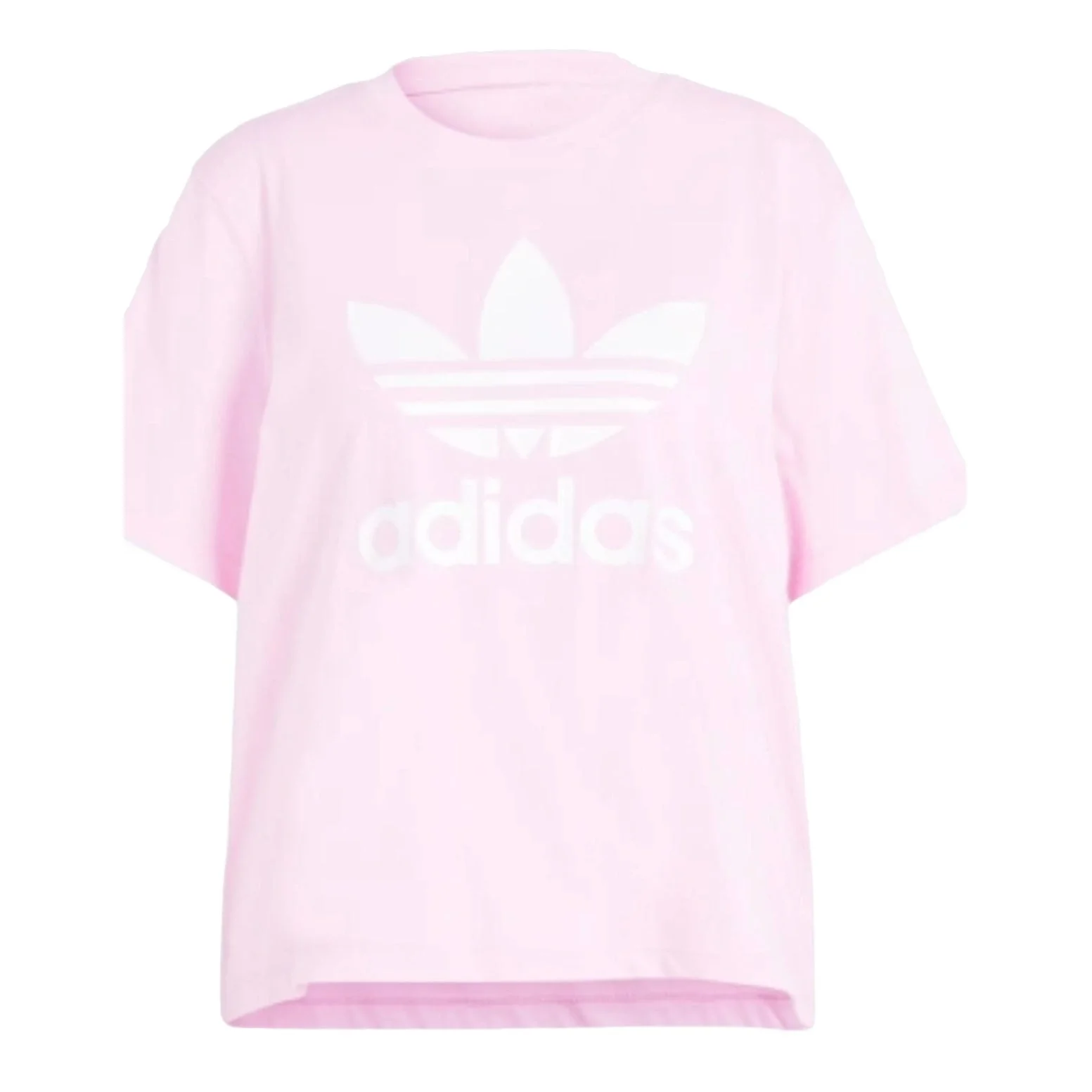 (WMNS) adidas Adicolor Trefoil Boxy T-Shirt 'Pink White' IN2492 - 1