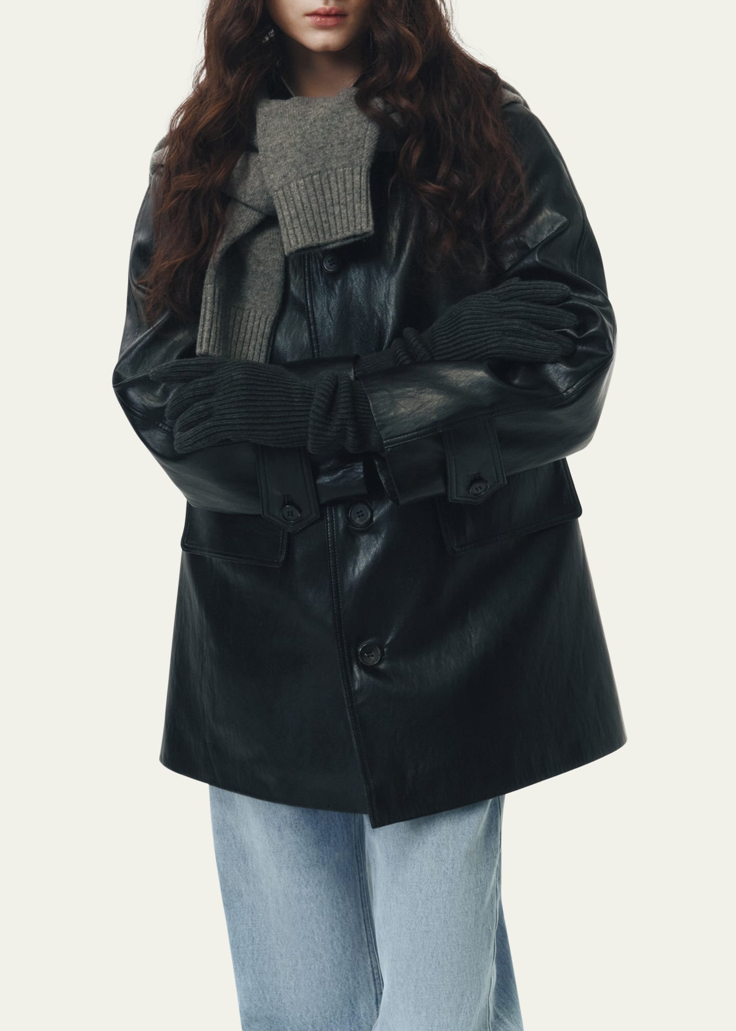 Lily Unisex Vegan Leather Jacket - 5
